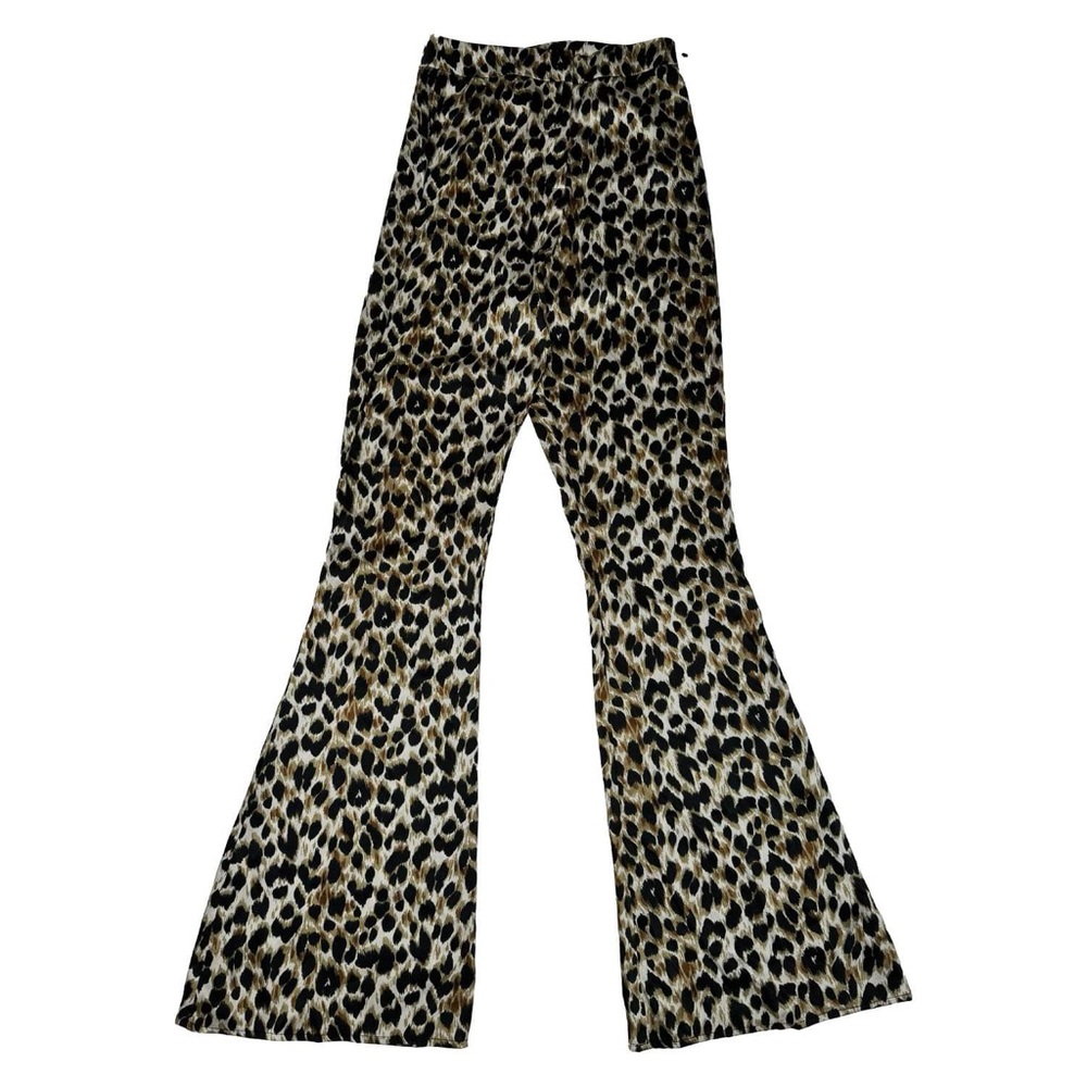 SoSo High-Rise Flare Cheetah/Leopard Silky Dress Pants Size 2